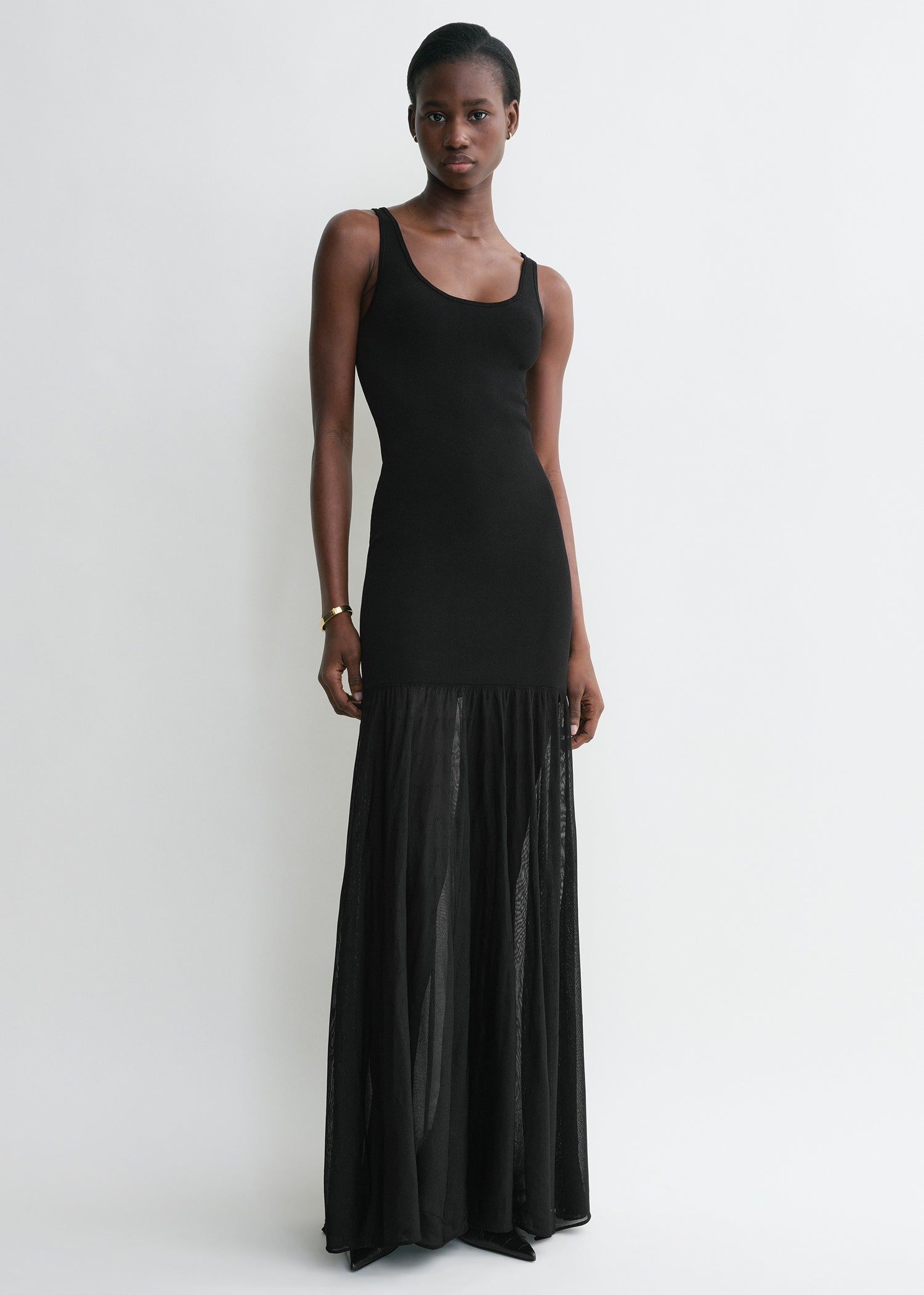 Evening tank dress black – TOTEME - Main Image