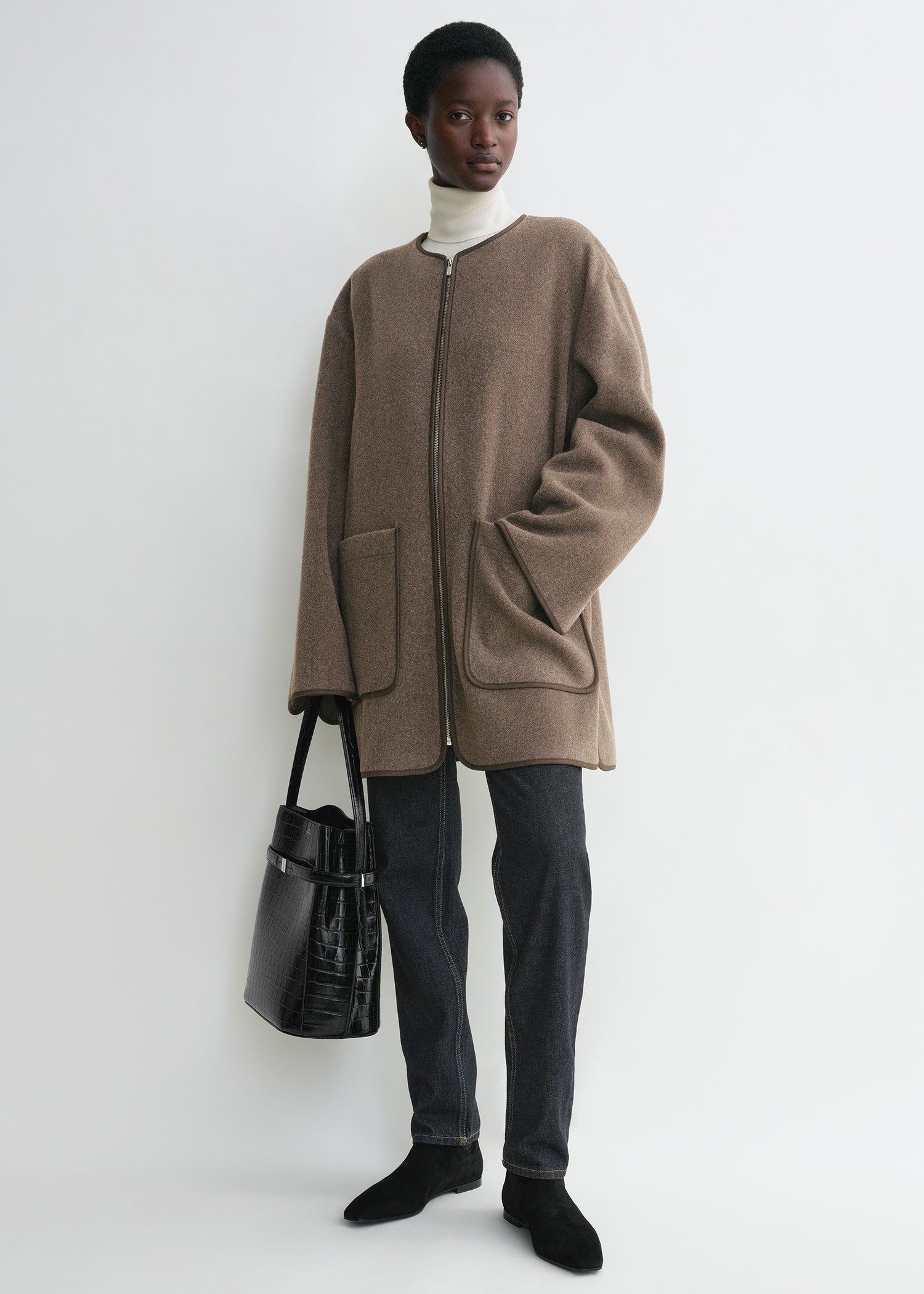 Felted wool jacket oak – TOTEME