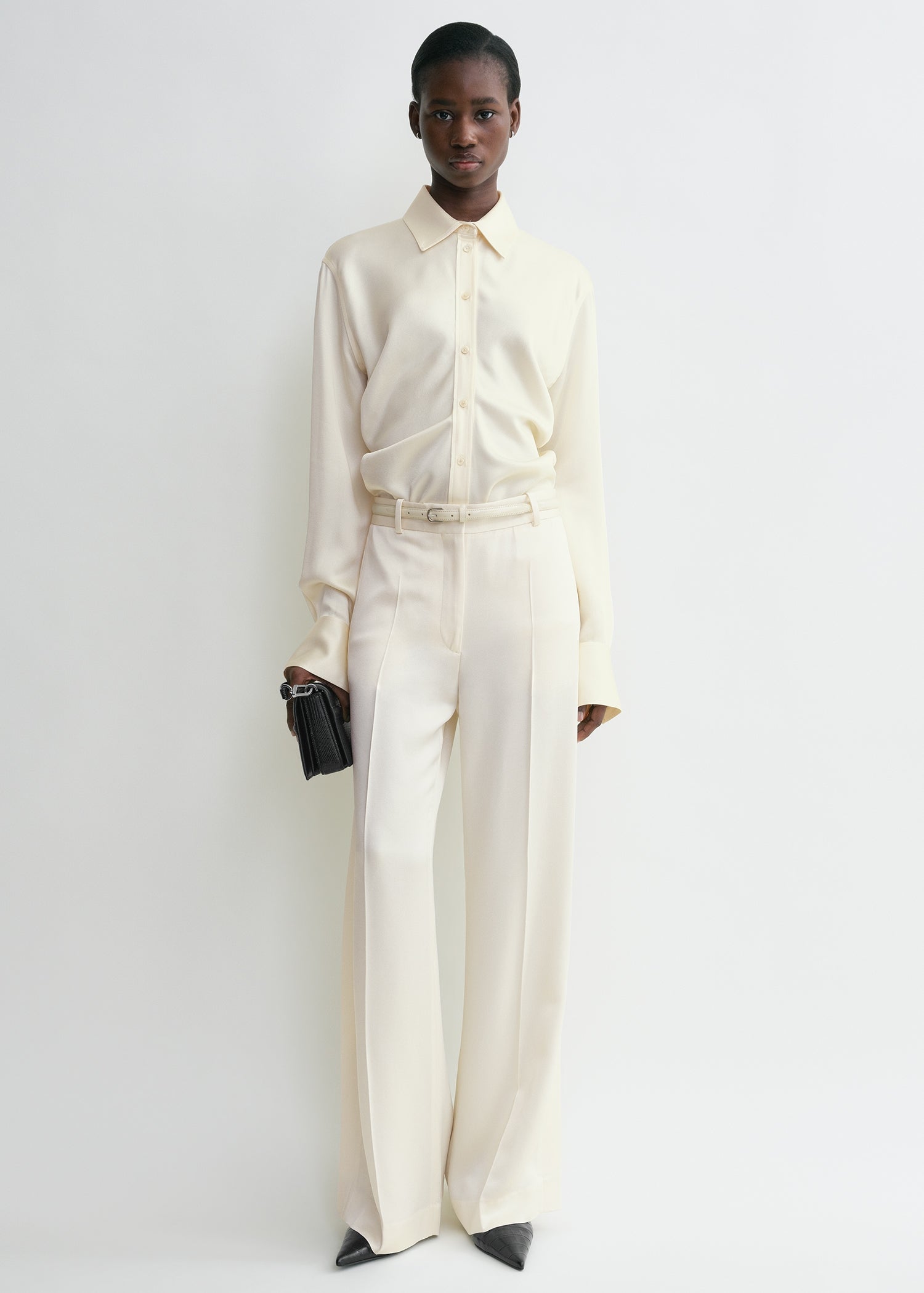 Slouch waist shirt macadamia