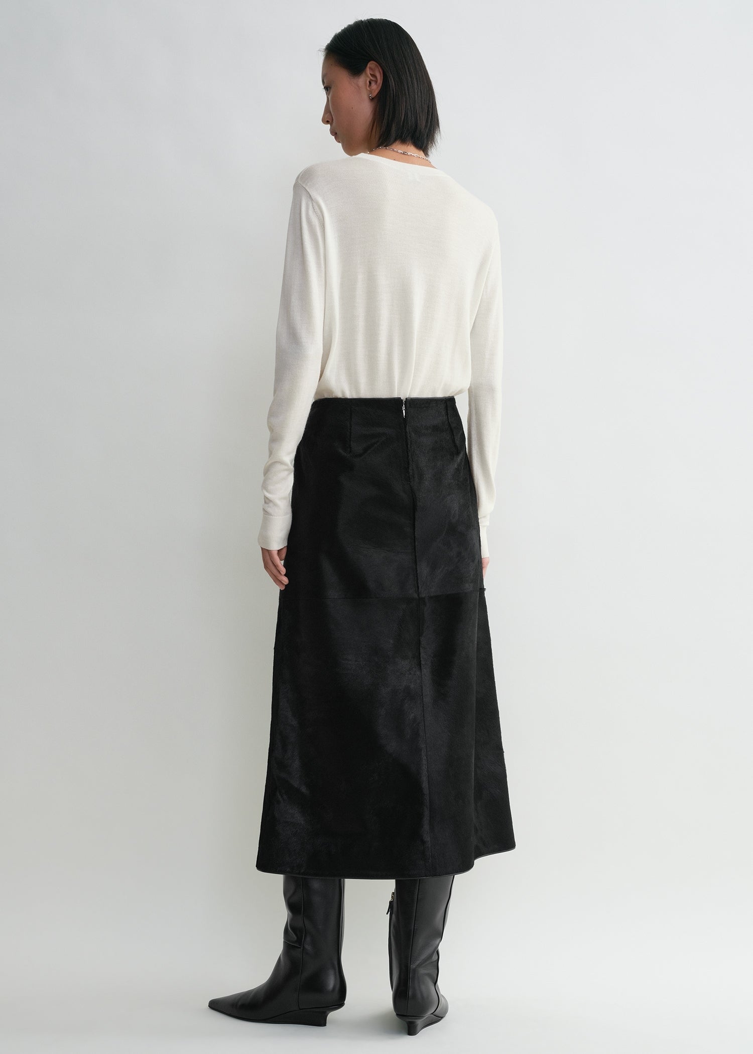 Pony hair skirt black – TOTEME