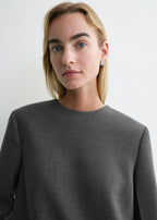Pocket top grey melange