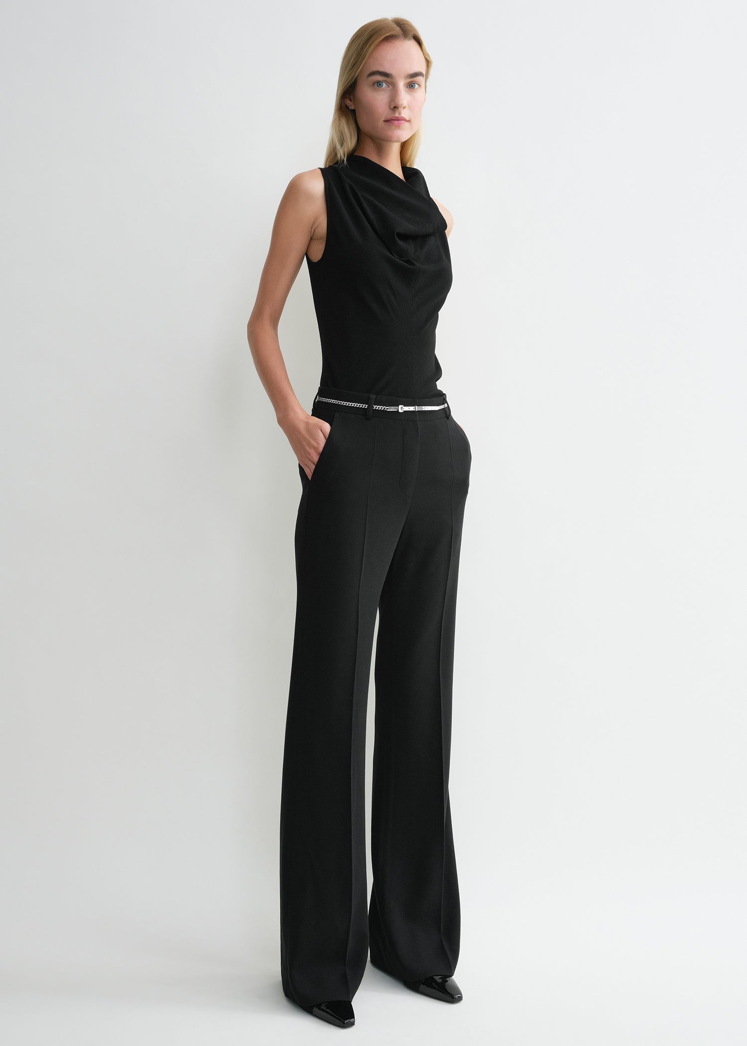 Flared evening trousers black – TOTEME - Main Image