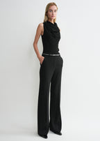 Flared evening trousers black
