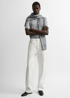 Jersey sleeve scarf grey melange