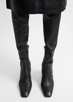 Nappa over-the-knee boots bark