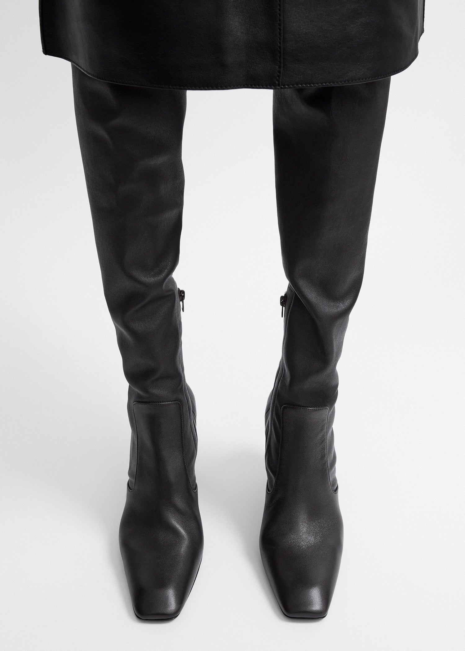 Nappa over-the-knee boots bark