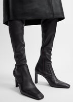 Nappa over-the-knee boots bark
