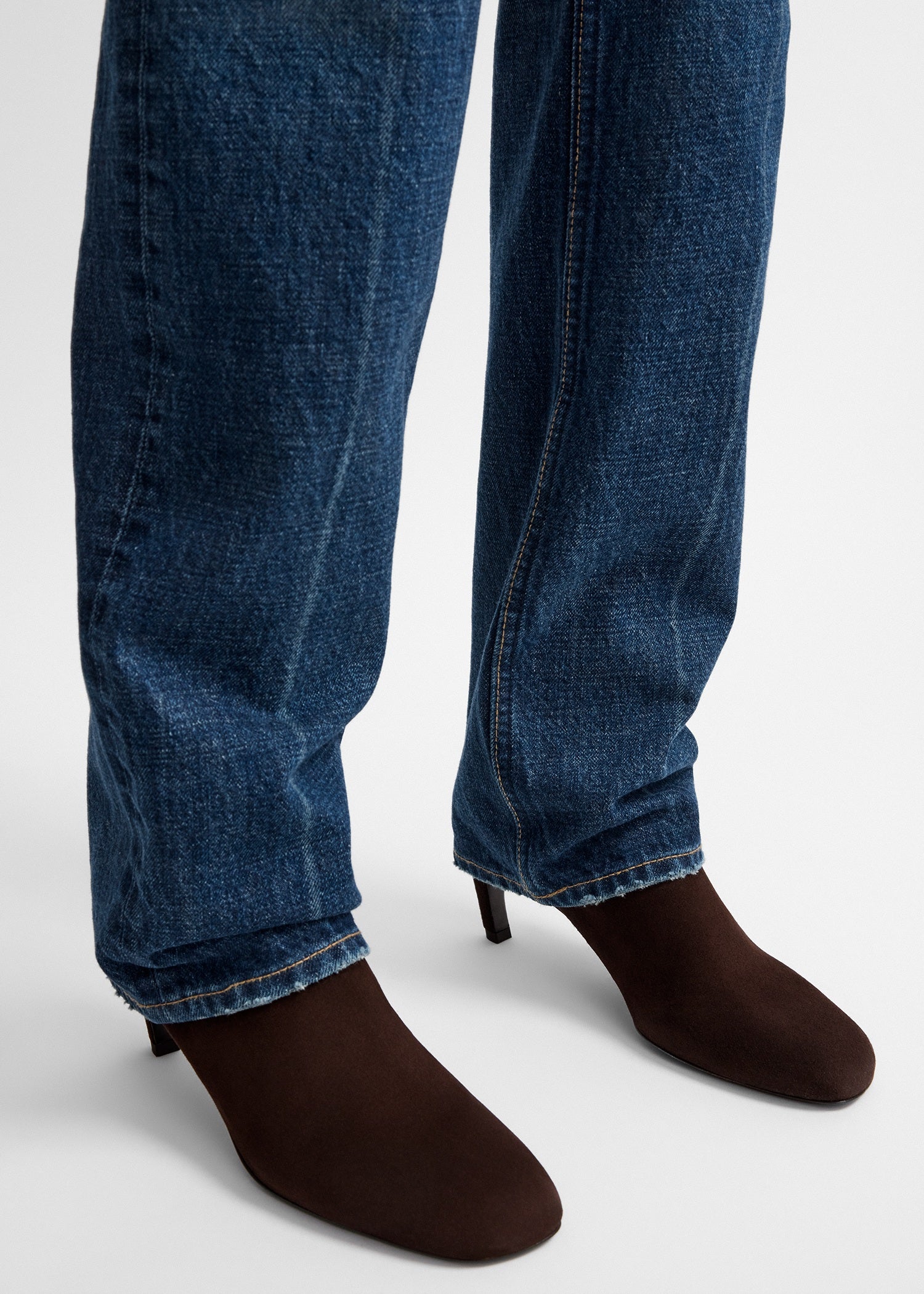 Soft suede ankle boots brown