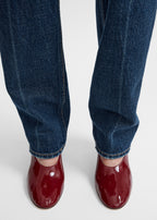 Slip naplack pumps cherry
