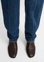 Nappa mid-heel boots bark