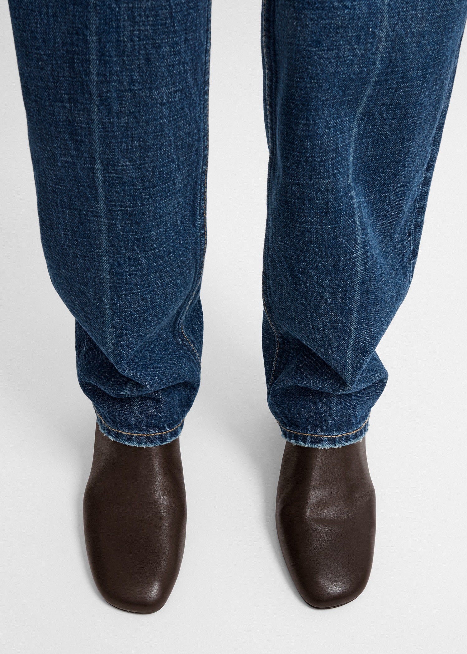Nappa mid-heel boots bark