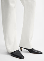 Soft nappa mules black