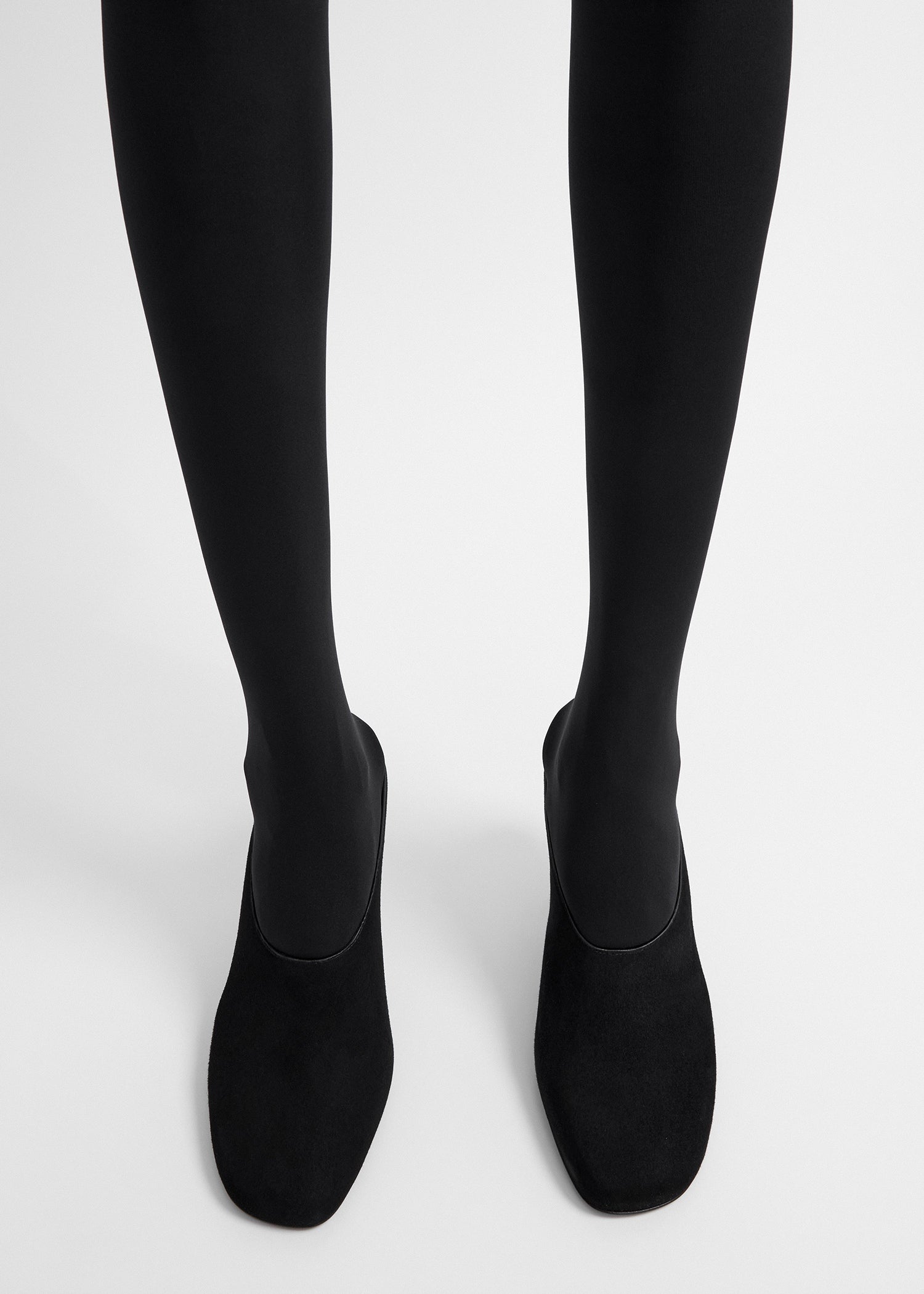 Contour suede mules black
