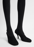 Contour suede mules black