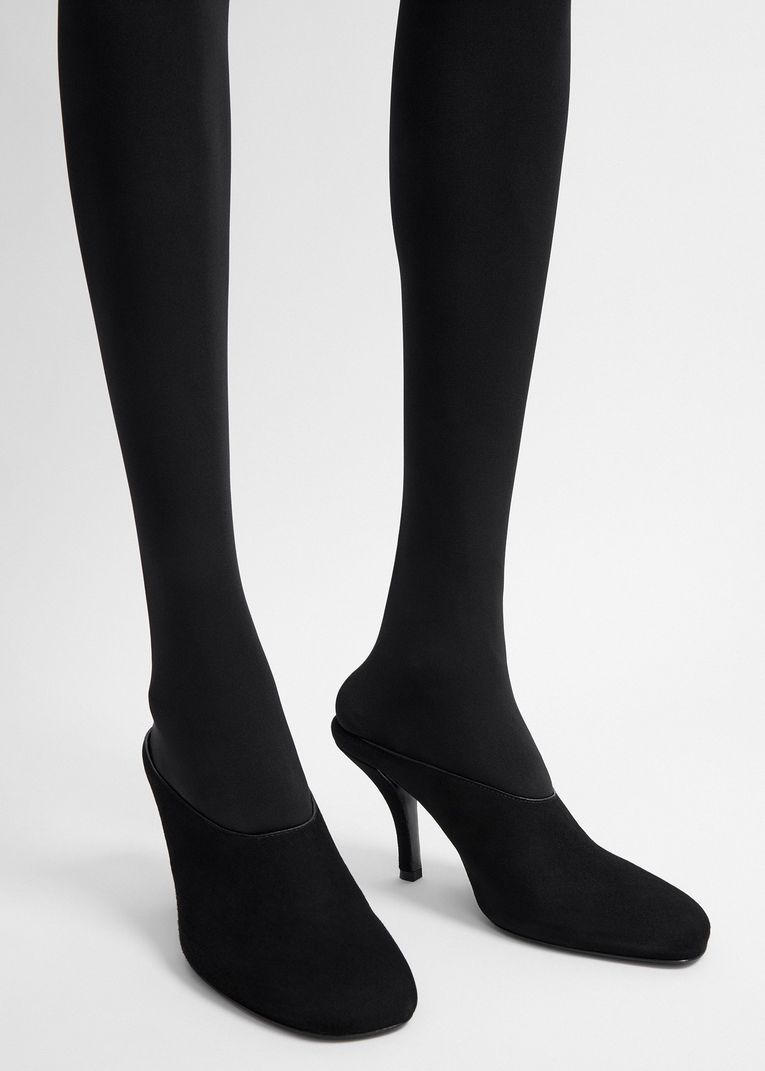 Contour suede mules black