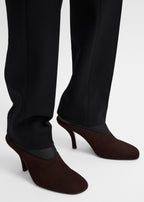 Contour suede mules brown