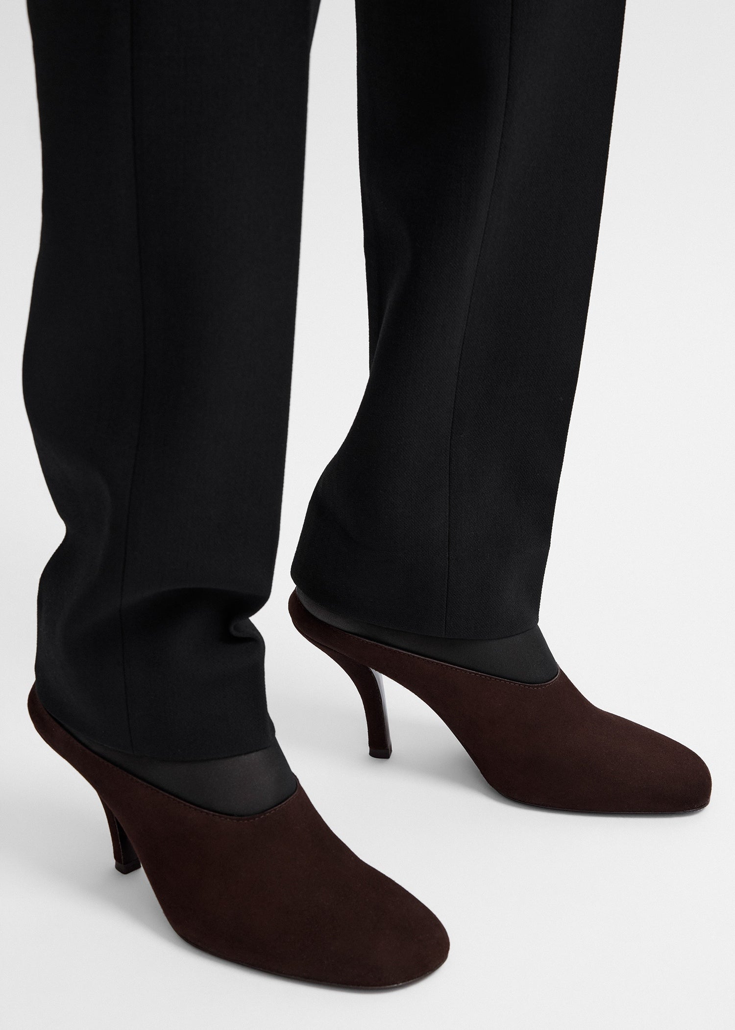 Contour suede mules brown