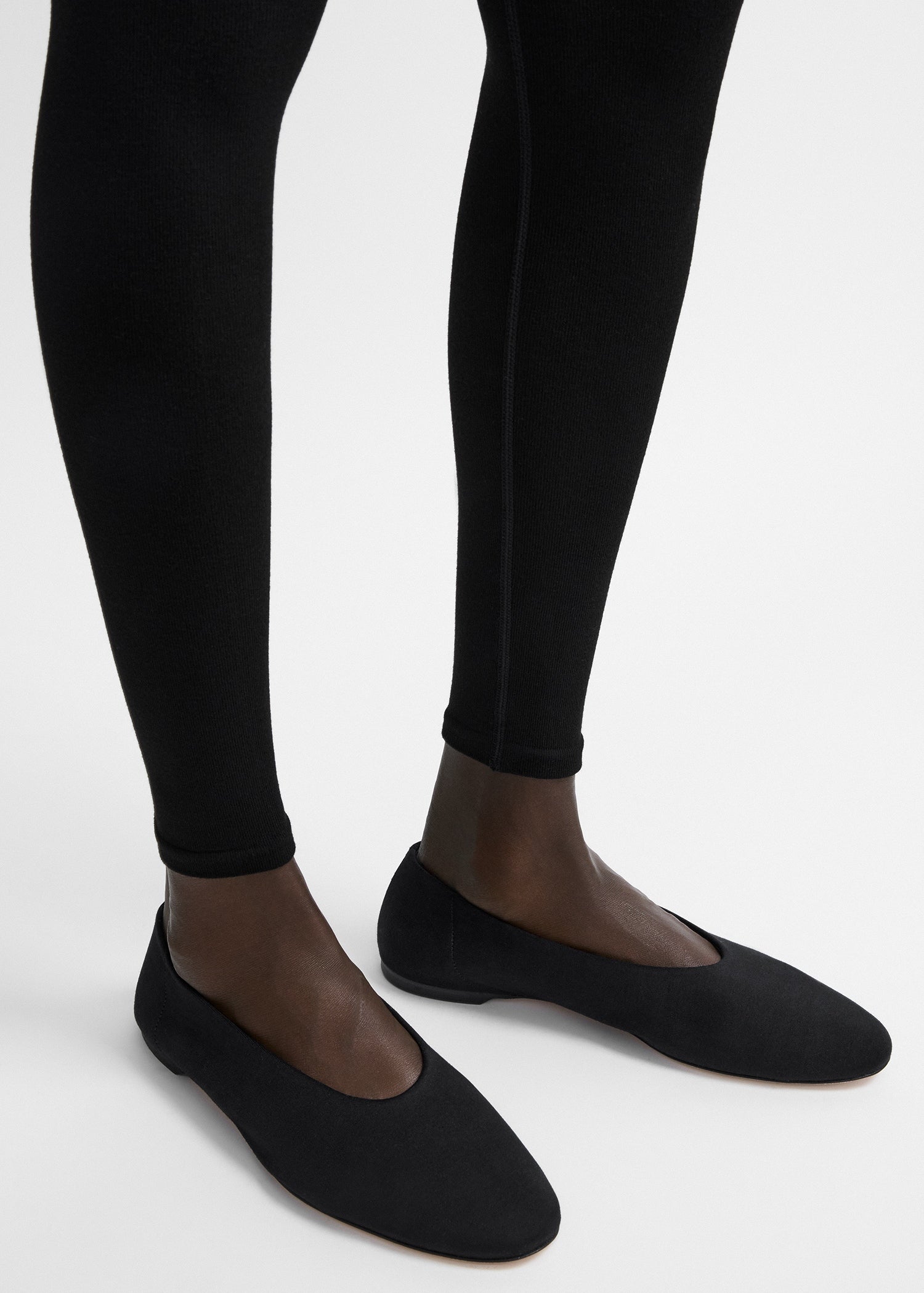 Slip jersey ballerinas black