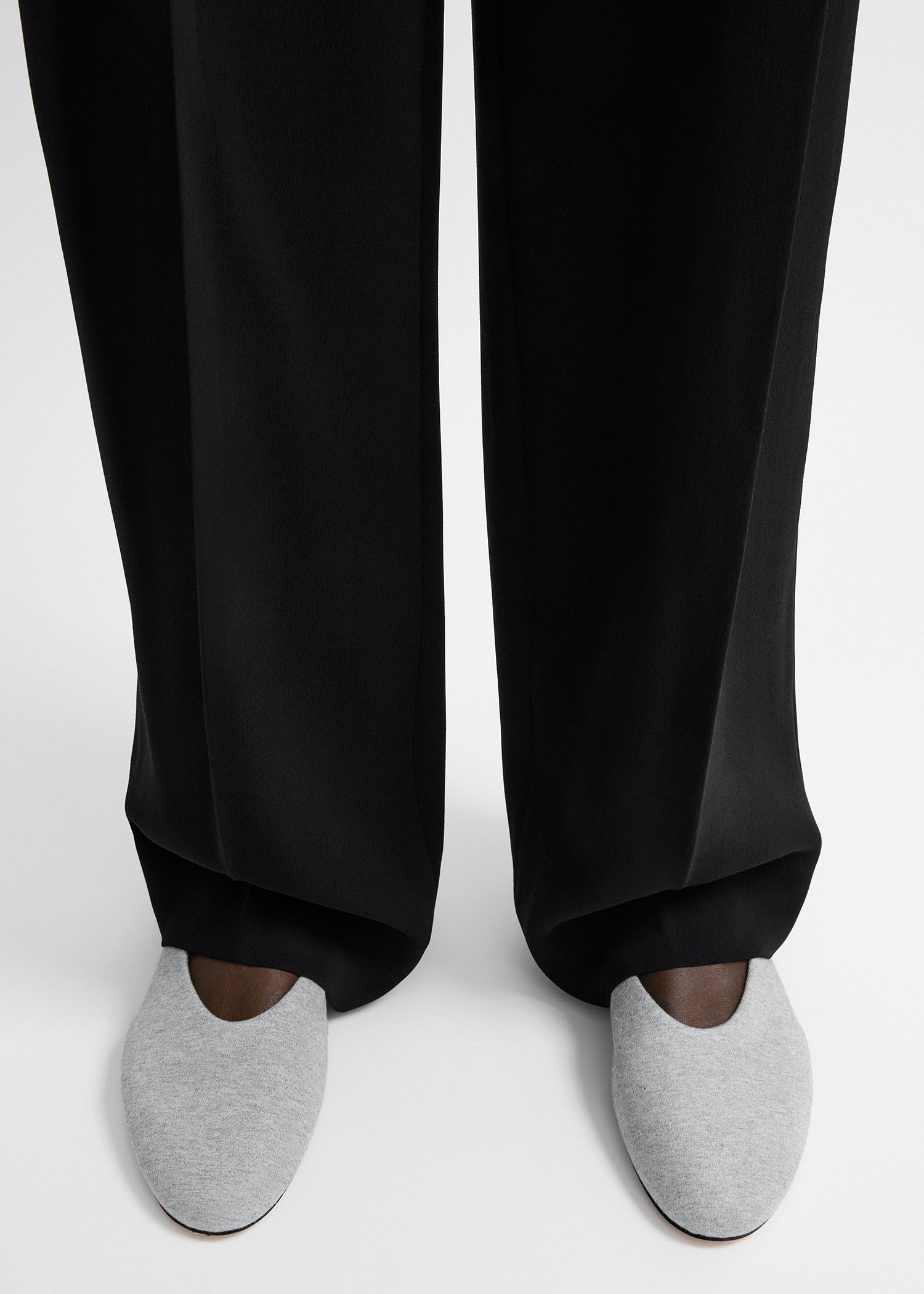 Slip jersey ballerinas grey melange