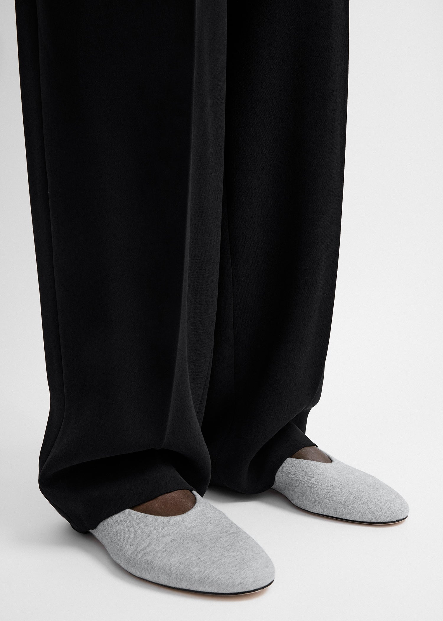 Slip jersey ballerinas grey melange