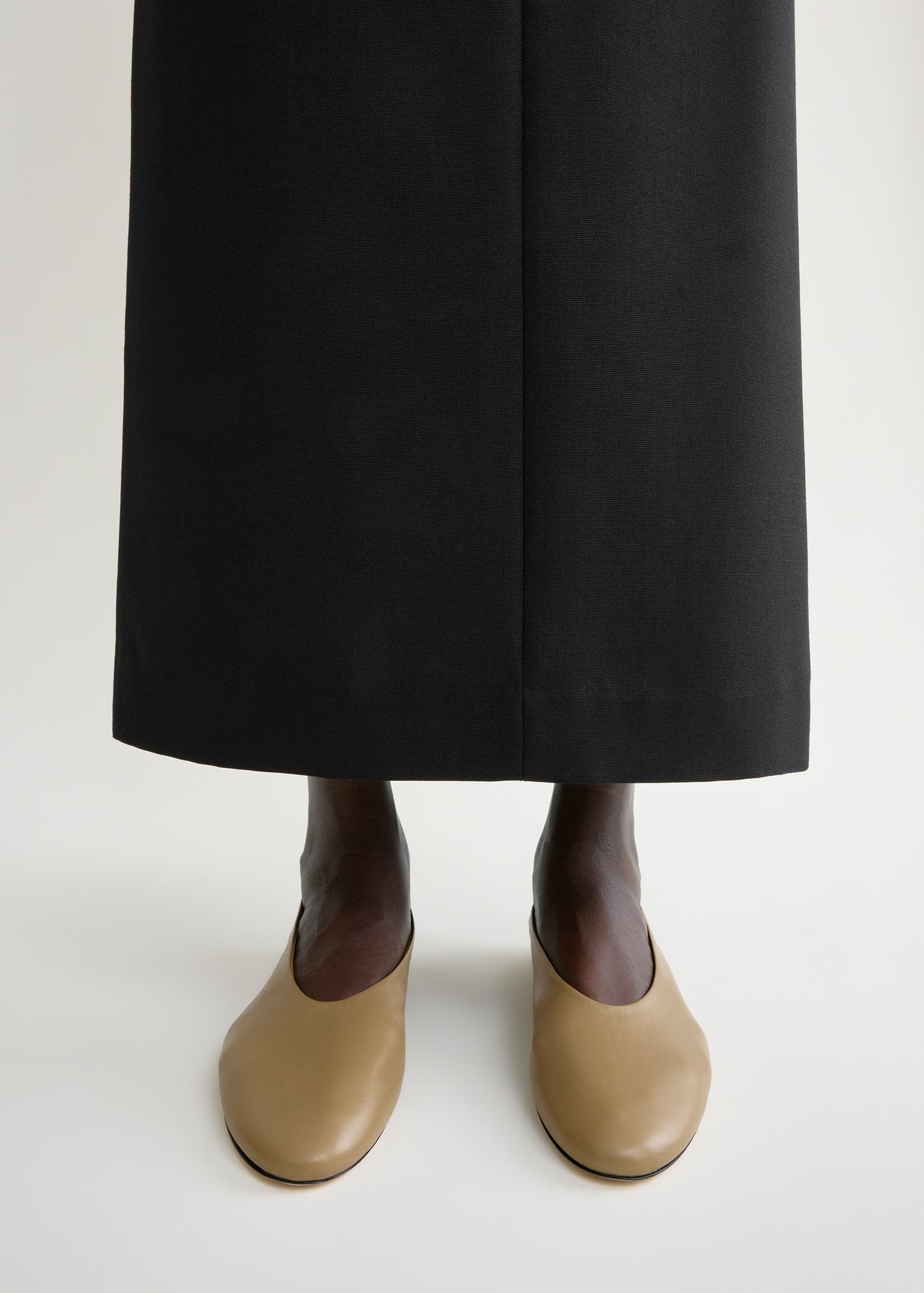 Slip nappa ballerinas desert