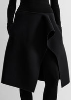 Slit scuba skirt black