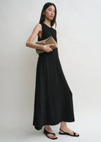 T-lock suede clutch tobacco