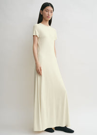 Fluid jersey dress ecru