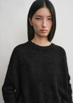 Boxy silk knit black