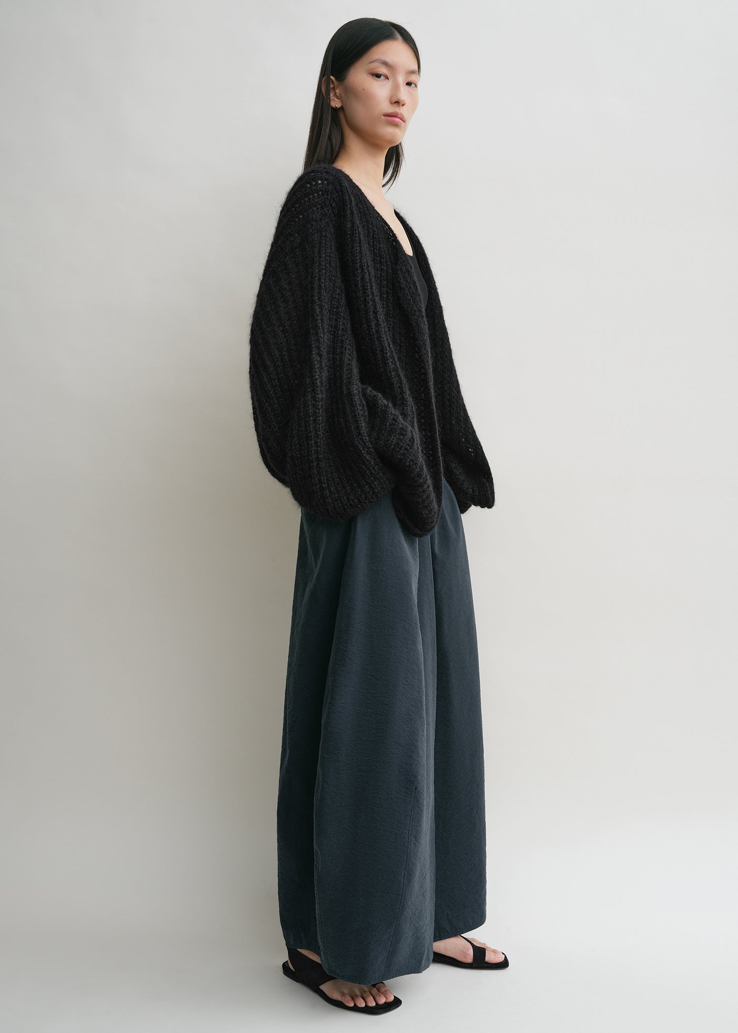 Puffed cardigan black