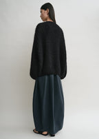 Puffed cardigan black