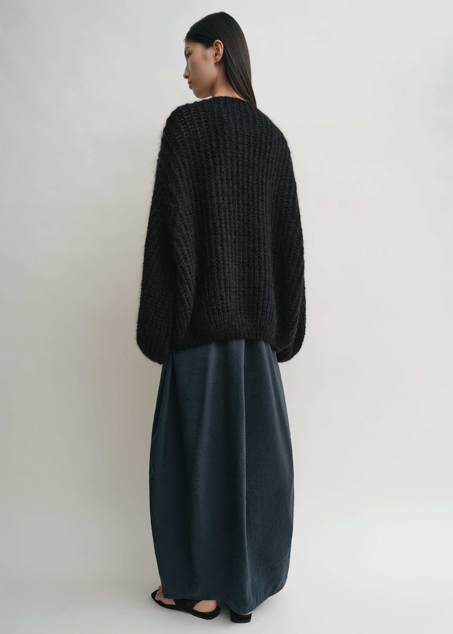 Puffed cardigan black