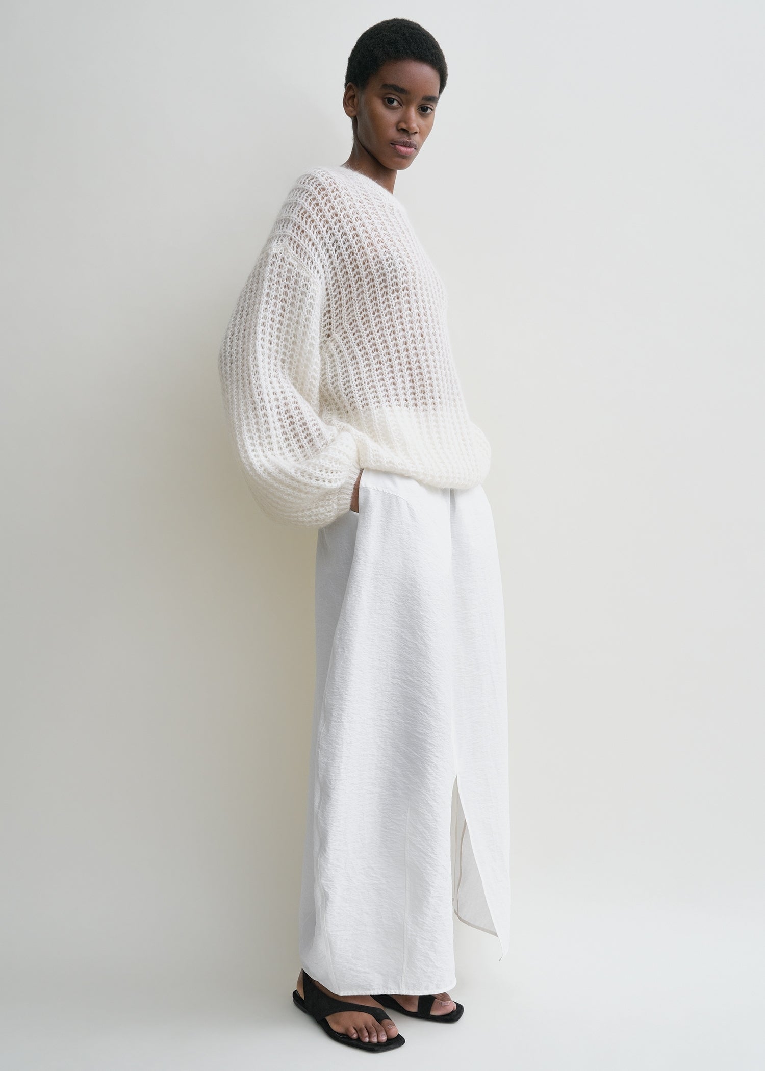 toteme ニットベスト　ホワイト Puffed knit off-white – TOTEME