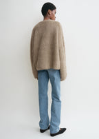 Boxy alpaca knit truffle melange