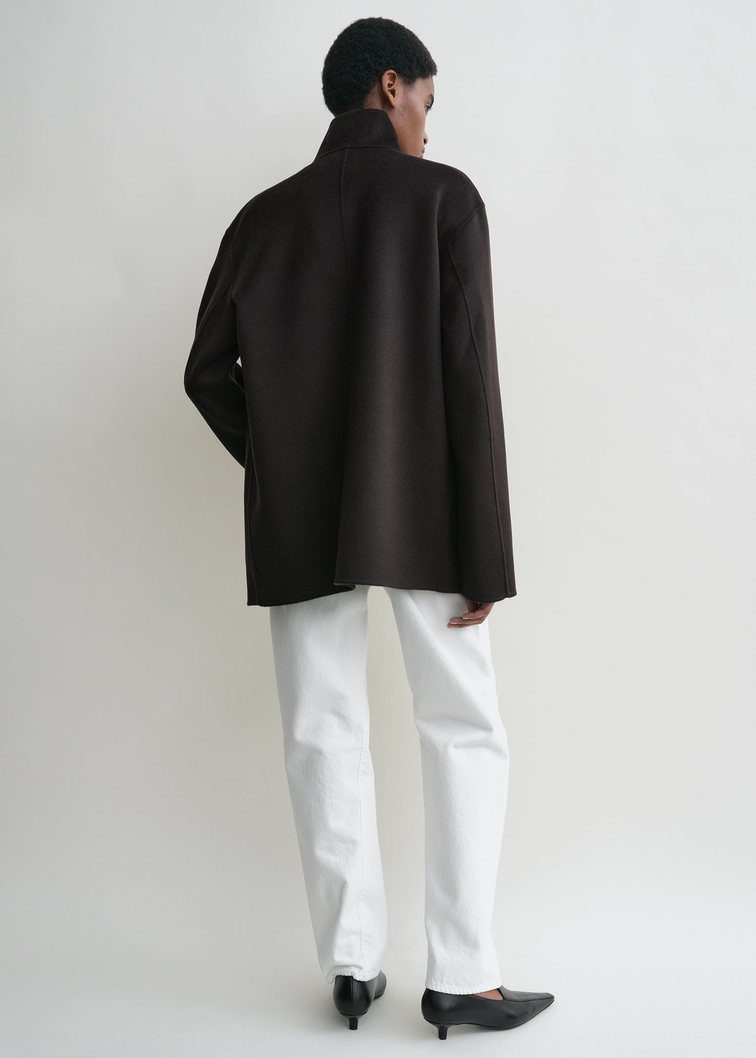 Patch pocket doublé jacket espresso