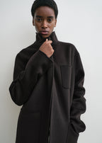 Patch pocket doublé jacket espresso