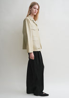 Army leather jacket peanut