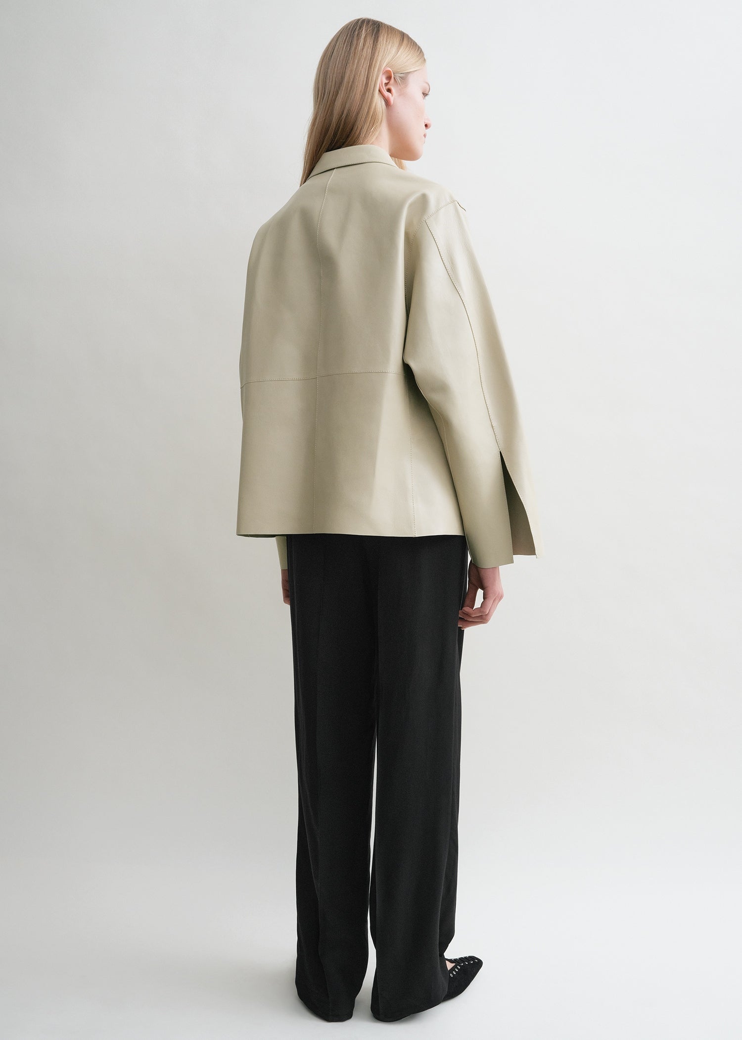 Army leather jacket peanut