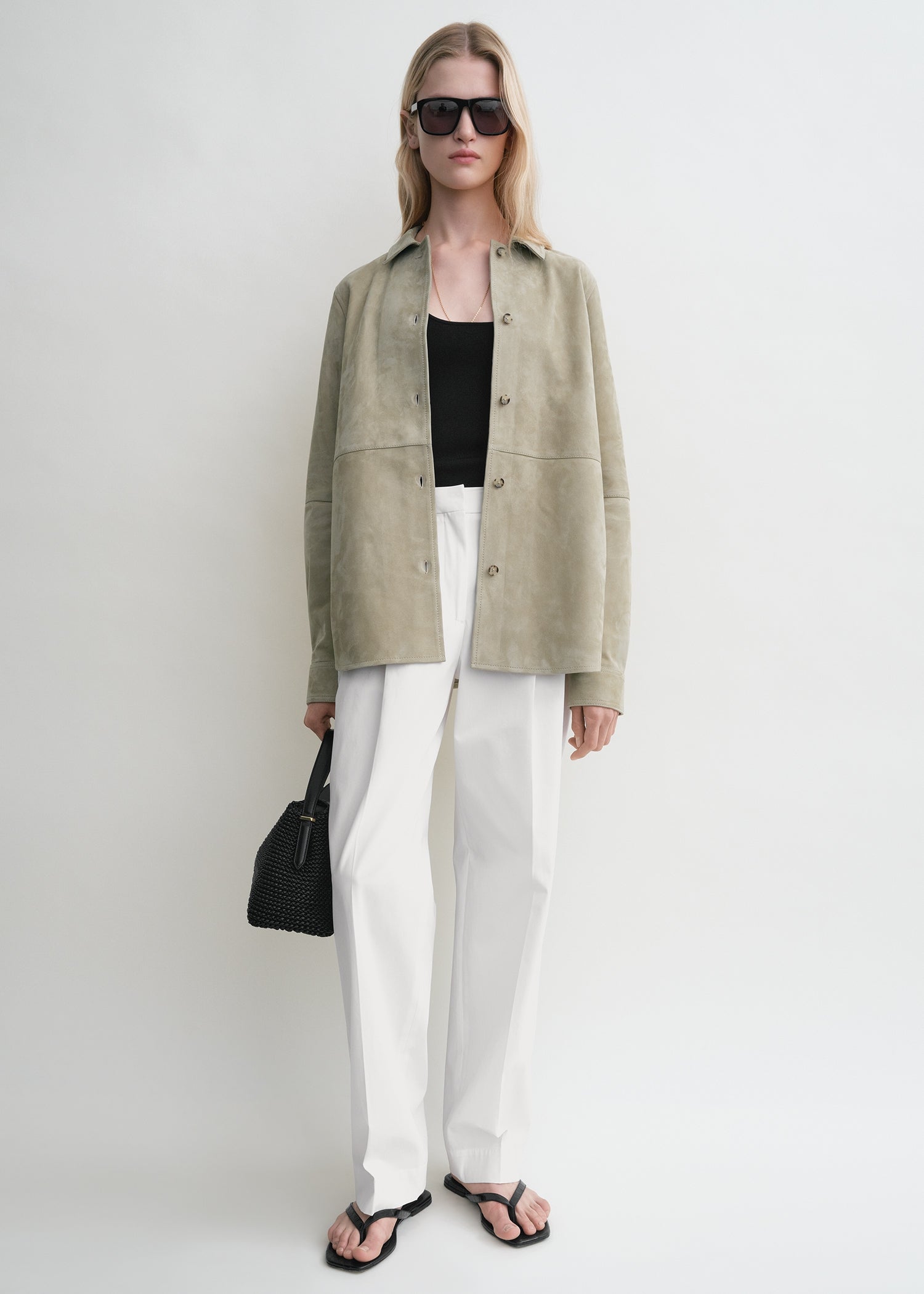 Soft suede shirt desert