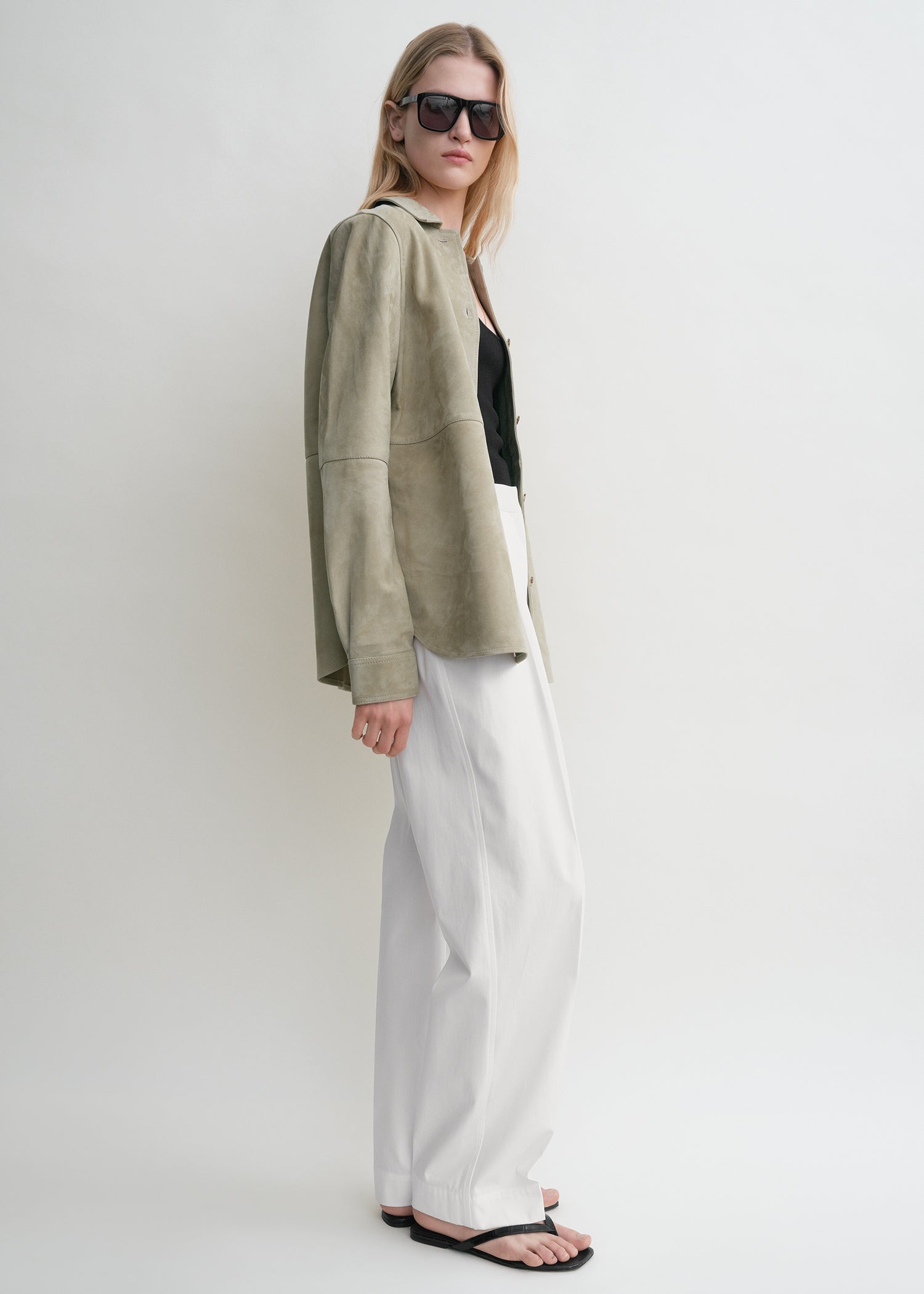 Soft suede shirt desert