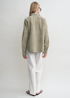 Soft suede shirt desert