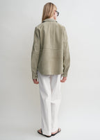 Soft suede shirt desert