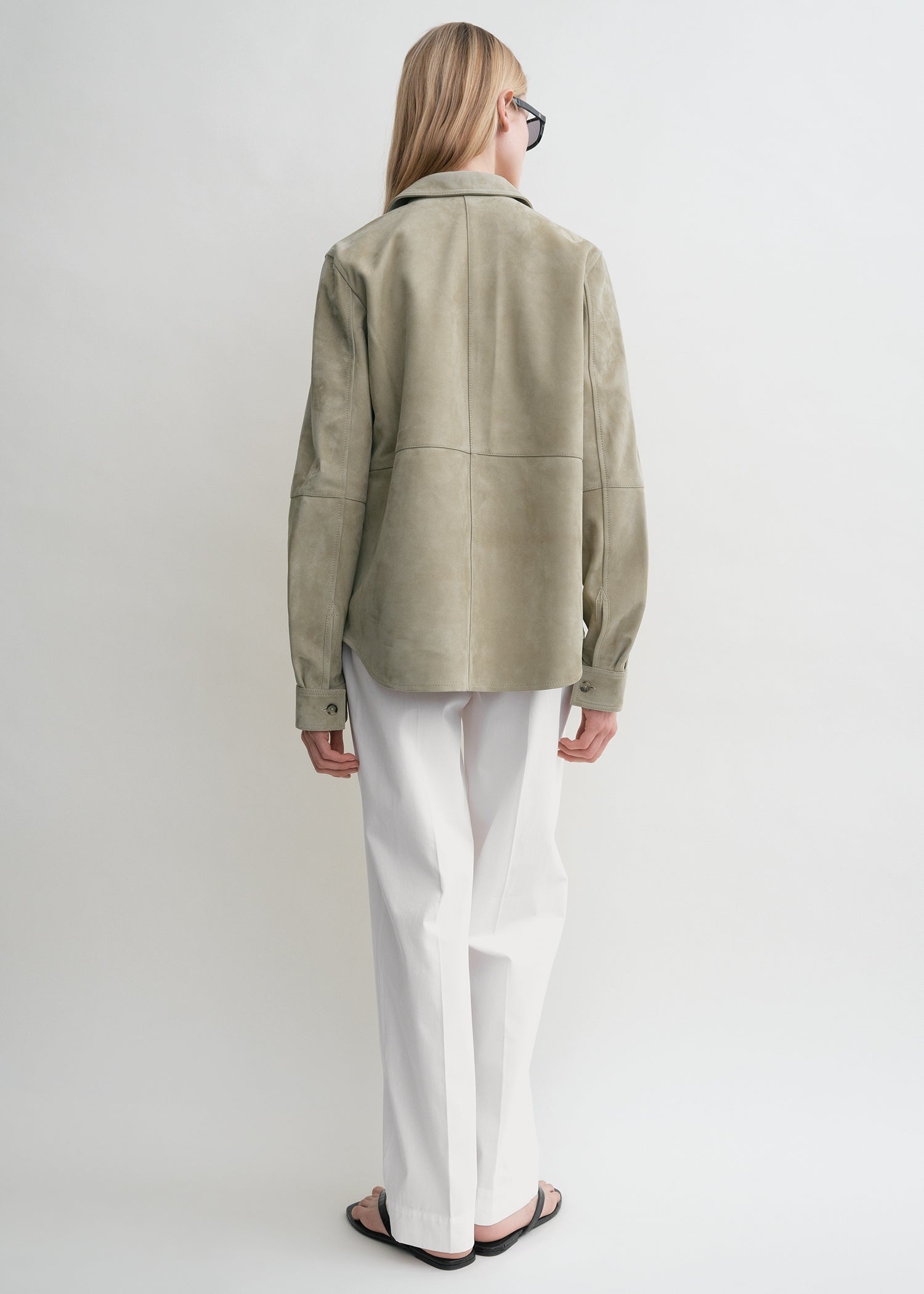 Soft suede shirt desert