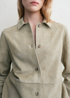 Soft suede shirt desert