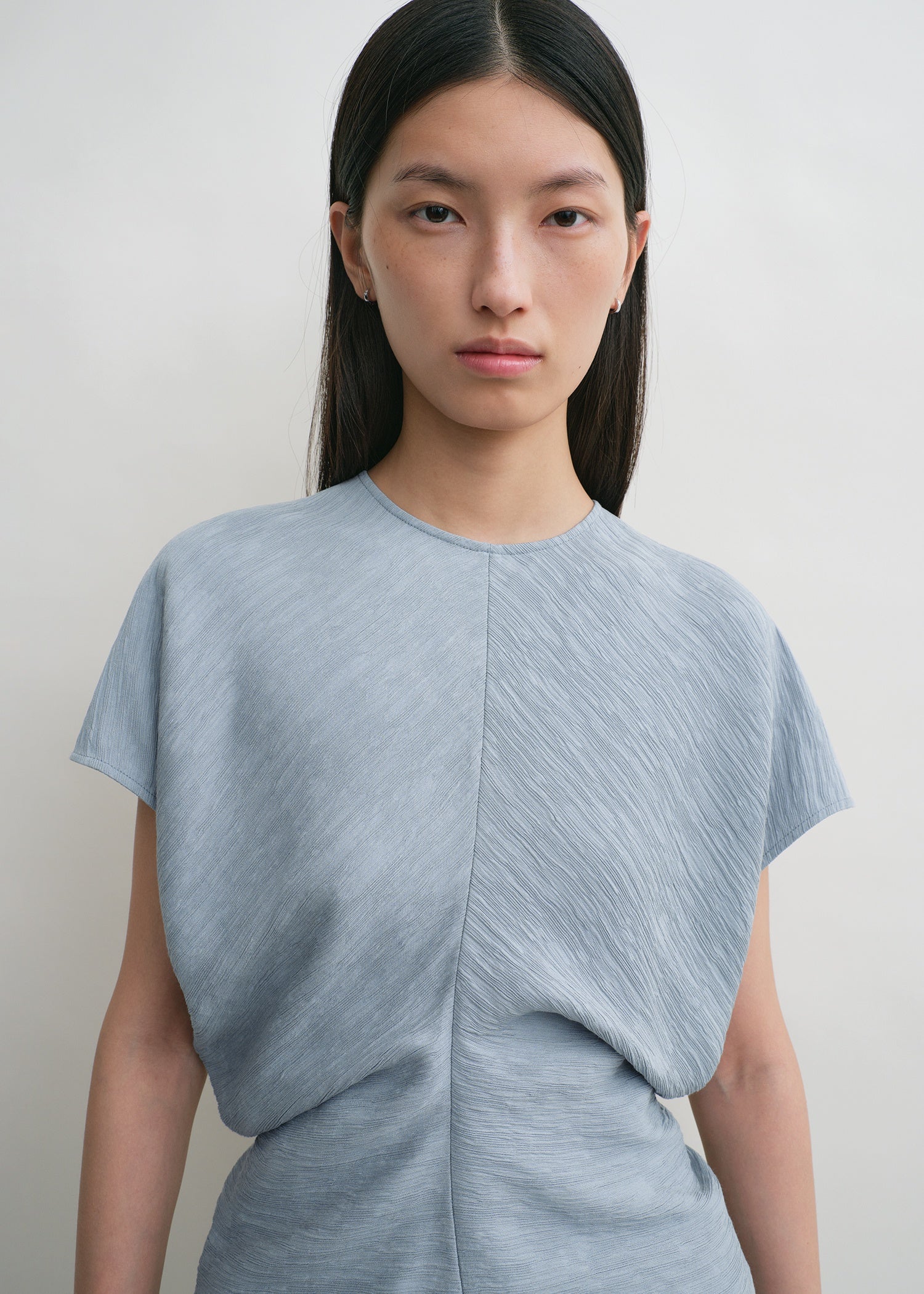 Slouch waist crinkled top mistral