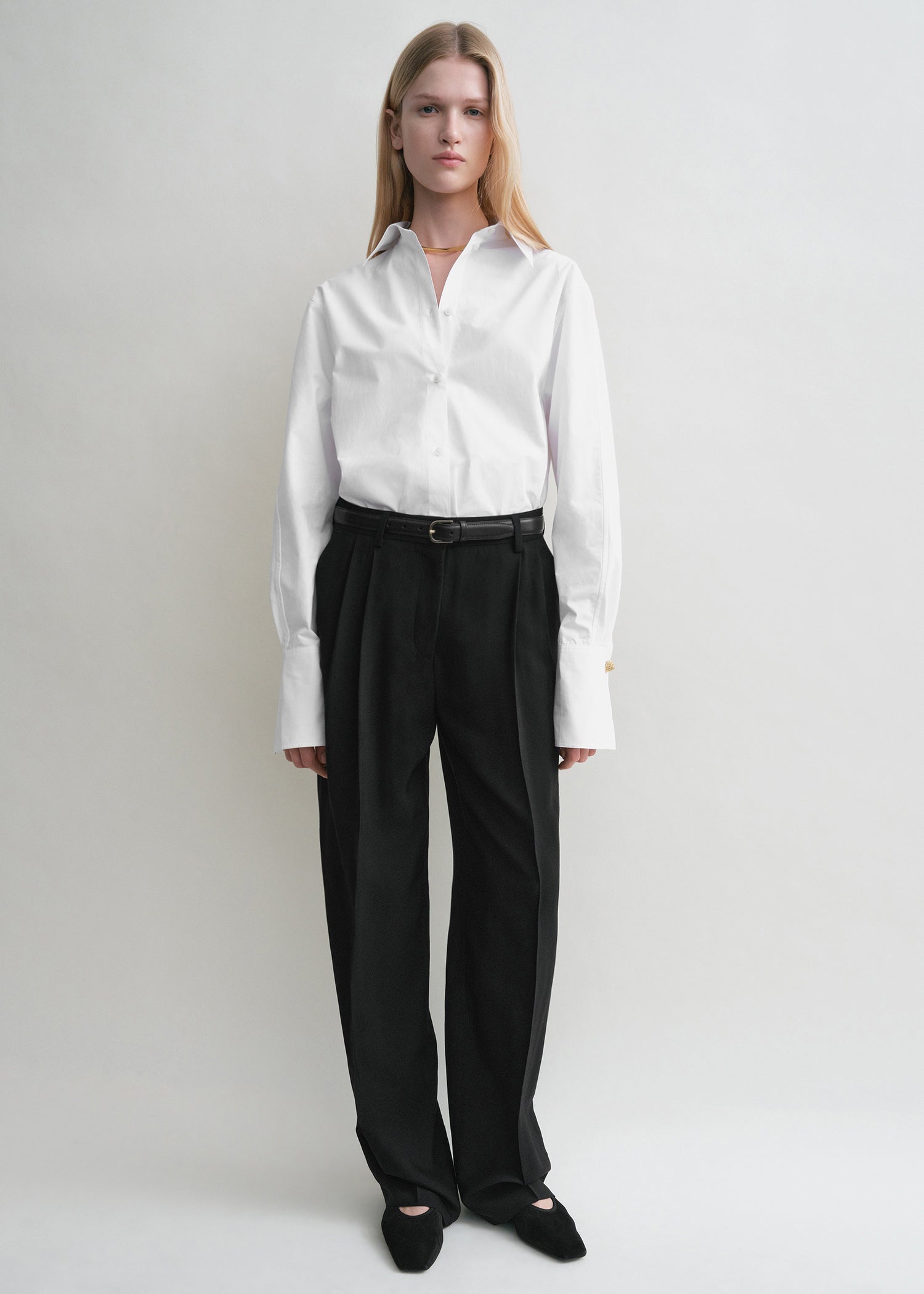 Oversized tuxedo shirt white