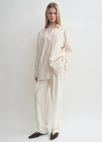 Relaxed striped shirt ecru/blossom