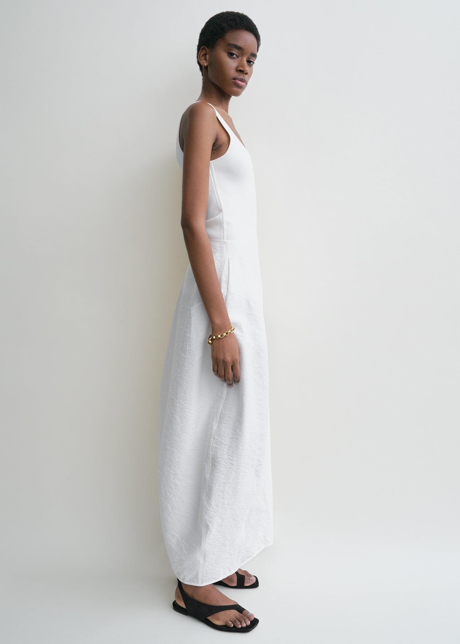 Parachute skirt white petite