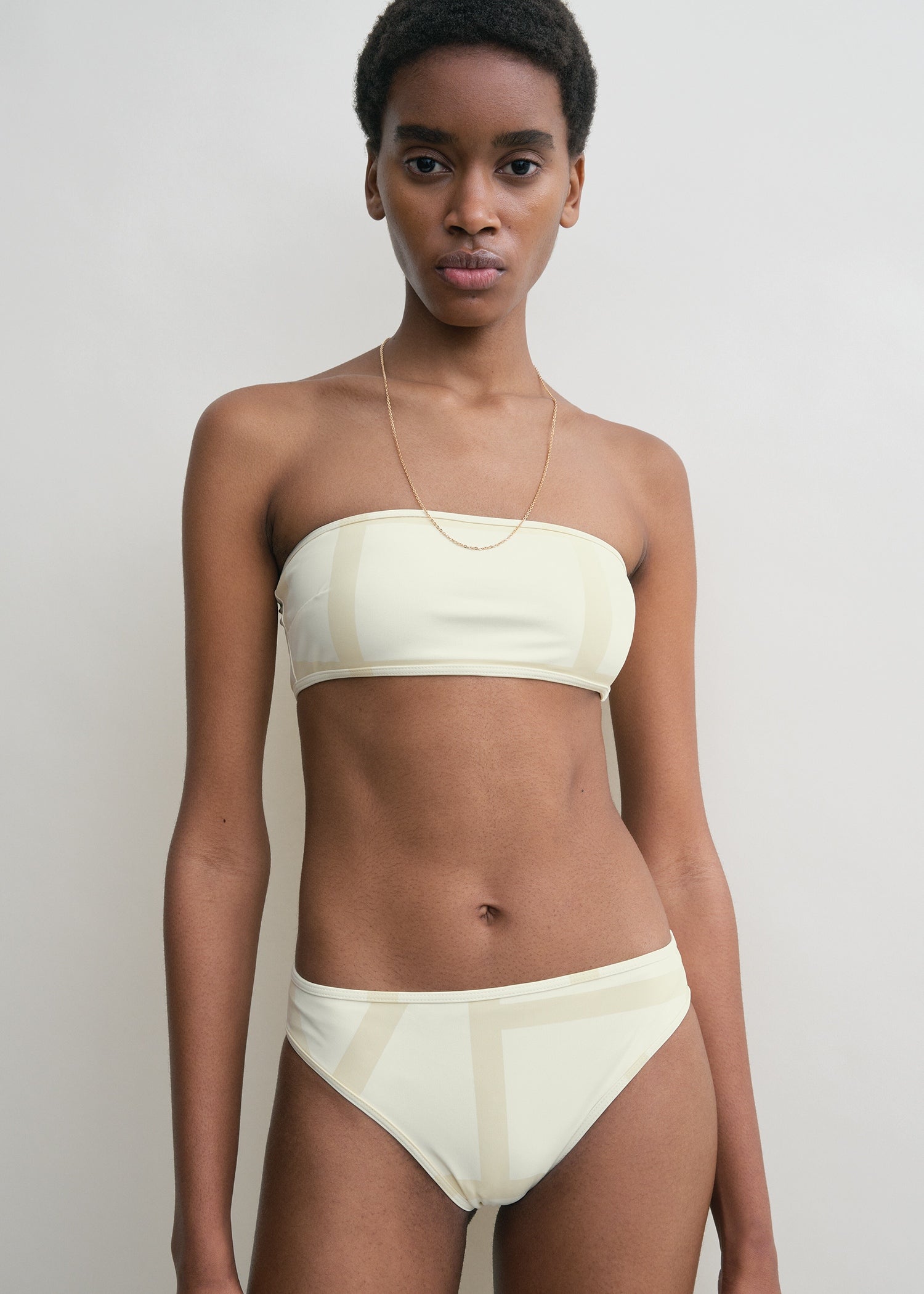 Monogram bikini bottoms ecru/straw