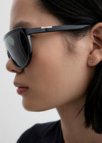 Shield aviator sunglasses black